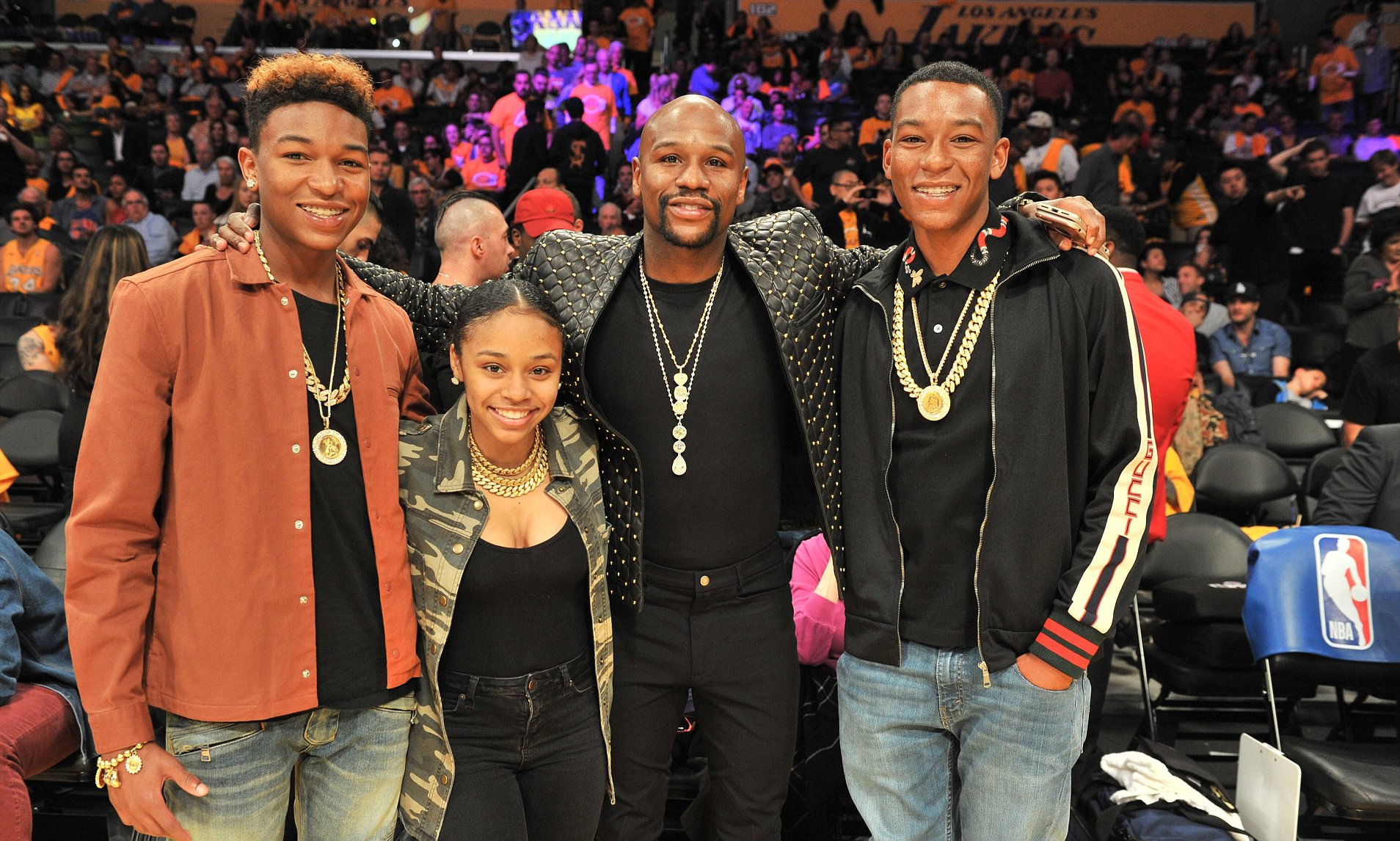 Floyd Mayweather and his family
