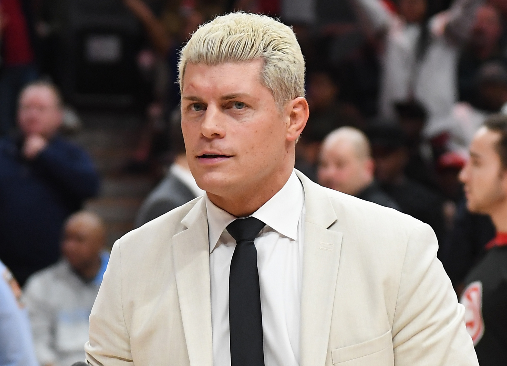 ATLANTA, GEORGIA - FEBRUARY 09:  Cody Rhodes of All Elite Wrestling (AEW) attends New York Knicks vs Atlanta Hawks game at State Farm Arena on February 09, 2020 in Atlanta, Georgia. (Photo by Paras Griffin#SPORT/Getty Images)