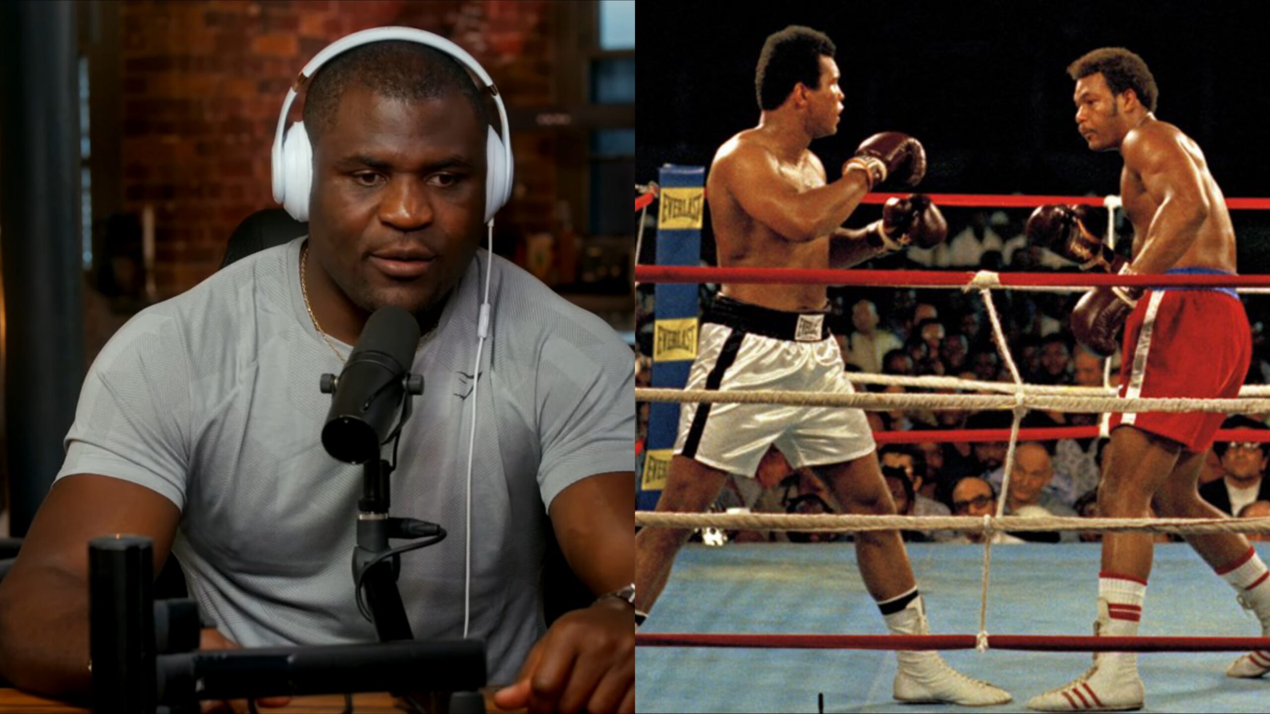 Francis Ngannou comments on 'Rumble in the Jungle' between Muhammad Ali and George Foreman