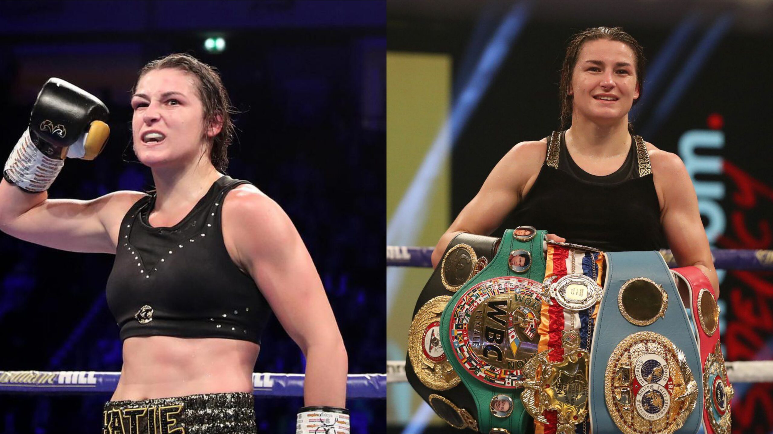 Katie Taylor with her boxing titles