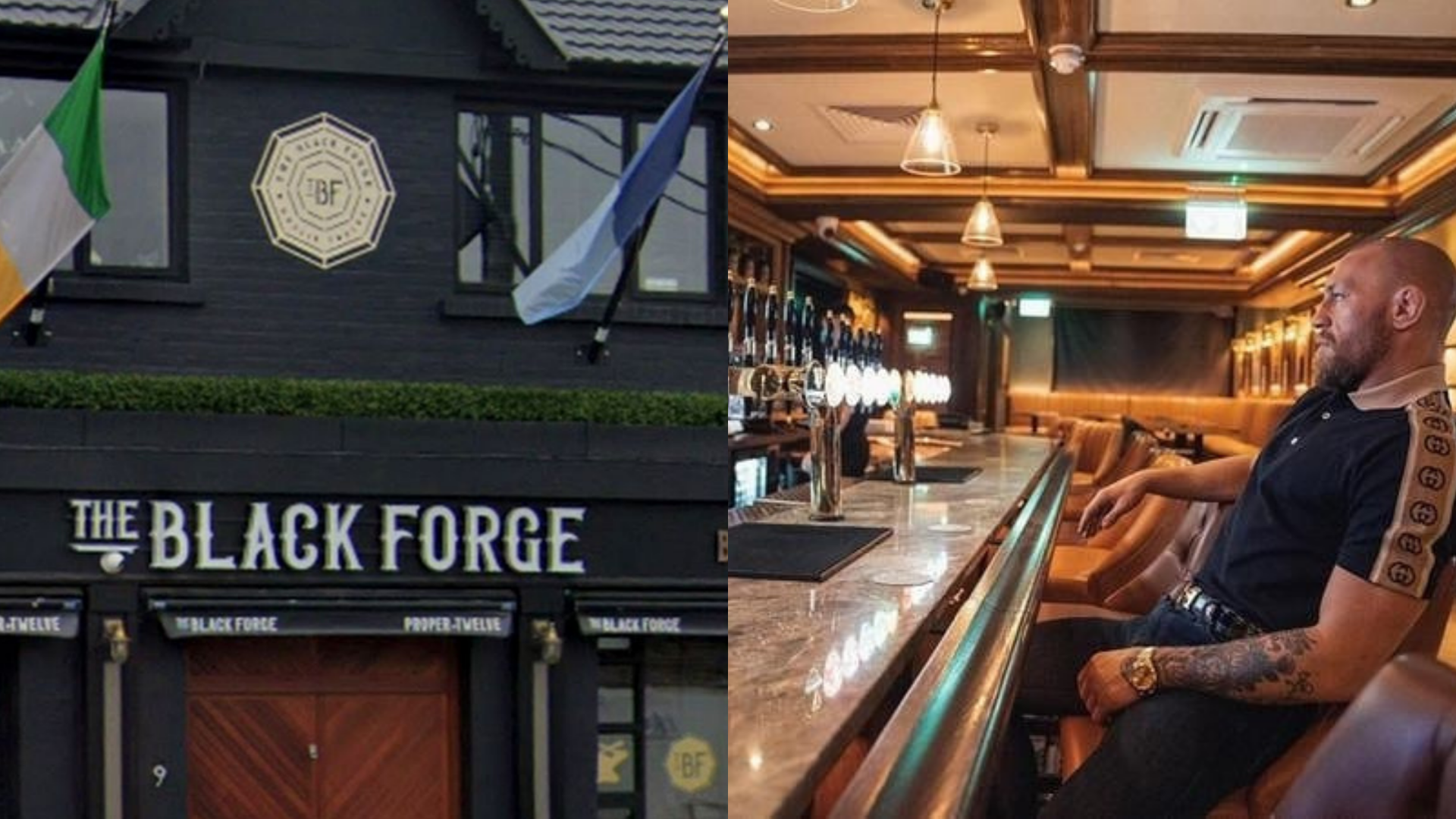 Conor McGregor at his Black Forge Inn pub in Dublin