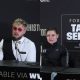 Eddie Hearn and Jake Paul at the press conference