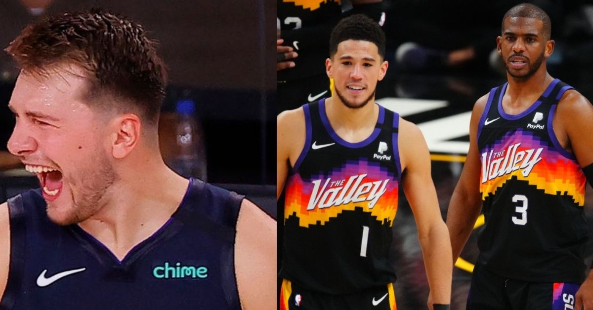 Devin Booker and Chris Paul vs Luka Doncic