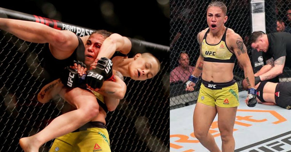 Jessica Andrade slams Rose Namajunas in the first fight